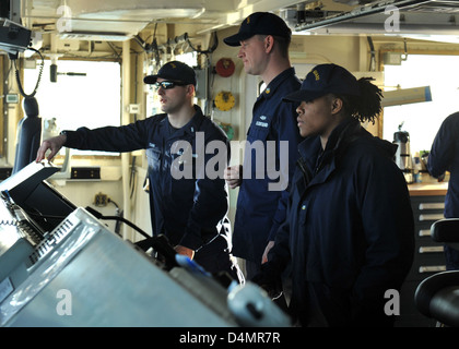 Manning the bridge during ATON Stock Photo