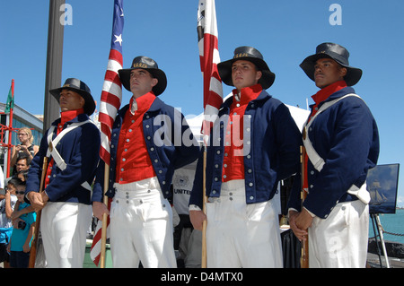 Coast Guard Ceremonial Honor Guard Silent Drill Team performs in Chicago Stock Photo