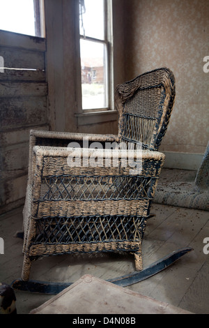 A rocking chair at Bodie Ghost Town, California, USA Stock Photo