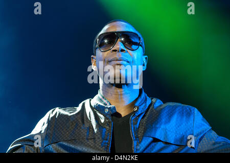 Doug E. Fresh, rapper and beatbox artist, performs during 2013 South by Southwest Music Festival in Austin, TX USA. March 14, 2013 Stock Photo