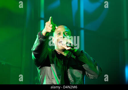 Doug E. Fresh, rapper and beatbox artist, performs during 2013 South by Southwest Music Festival in Austin, TX USA. March 14, 2013 Stock Photo