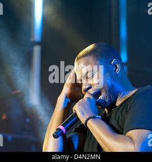 Doug E. Fresh, rapper and beatbox artist, performs during 2013 South by Southwest Music Festival in Austin, TX USA. March 14, 2013 Stock Photo