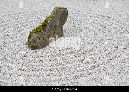 Zen stone garden, Japanese Garden Portland Oregon USA Stock Photo