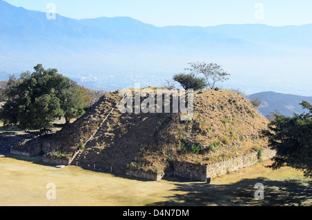 Building Q at Monte Alban, an ancient Zapotec city in Oaxaca, Mexico. Stock Photo