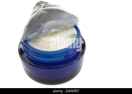 Download New Open Blue Jar Of Moisturising Face Cream Isolated On A Plain White Background Stock Photo Alamy PSD Mockup Templates