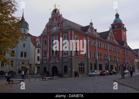 View of Gotha with the historic town hall, Gotha, Thuringia, Germany, Europe Stock Photo