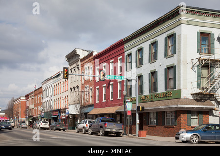 Downtown Towanda, County Seat Of Bradford County, Pennsylvania Stock 