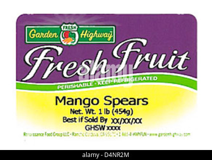 RECALLED – Mango Products Stock Photo