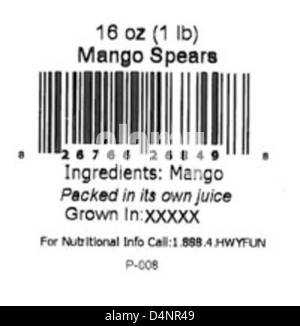 RECALLED – Mango Products Stock Photo