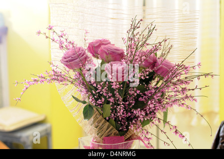 Pink roses in pastel colors Stock Photo
