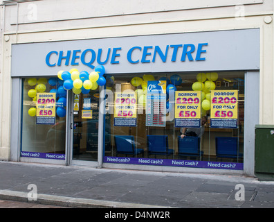 Exterior view of Cheque Centre Newcastle north east England UK Stock Photo