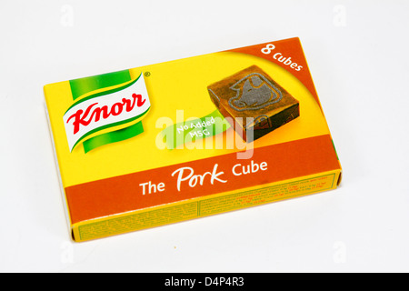 Knorr pork stock cubes pack Stock Photo