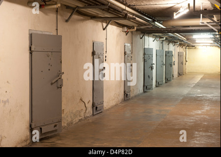 Cell block at the former Soviet NKVD special camp Berlin-Hohenschoenhausen, Germany Stock Photo