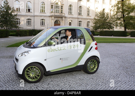 Berlin, Germany, Economy Minister Philipp Roesler, FDP, in an electric car Stock Photo