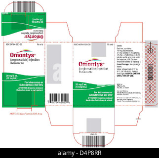 RECALLED – OMONTYS (peginesatide) Injection Stock Photo