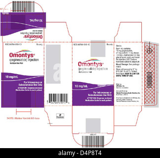 RECALLED – OMONTYS (peginesatide) Injection Stock Photo