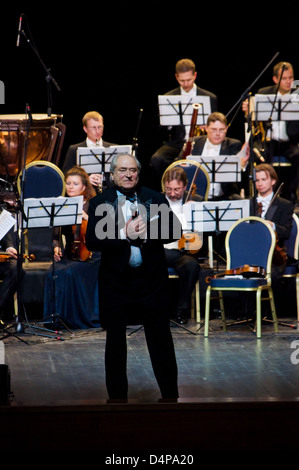 Conductor Peter Guth and Strauss Festival Orchestra Vienna in concert Crocus City Hall.  Moscow - November 17, 2010 Stock Photo