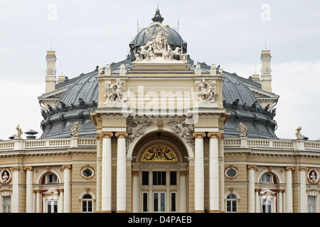 top part of Opera house in Odessa, Ukraine Stock Photo
