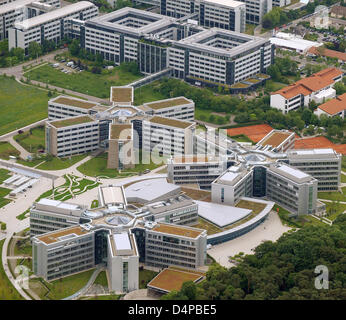 Aerial view over the premises of software giant SAP in Walldorf ...