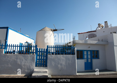 Windmill on Santorini island in the Cyclades (Greece) Stock Photo