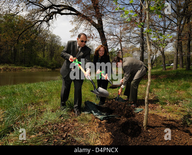 Earth Day Moon Tree Planting (200904220001HQ) Stock Photo