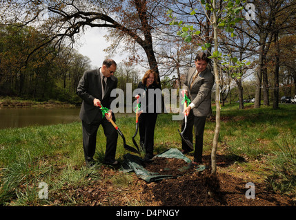 Earth Day Moon Tree Planting (200904220002HQ) Stock Photo