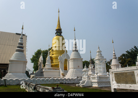 Chedi in Wat Suandok Stock Photo