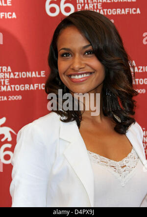 Actress Shannon Kane poses at a photo call on the film ?Brooklyn?s Finest? at the 66th Venice International Film Festival in Venice, Italy, 08 September 2009. The film runs out of competition at the festival running from 02 to 12 September 2009. Photo: Hubert Boesl Stock Photo