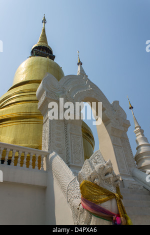 Chedi in Wat Suandok Stock Photo