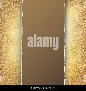 Golden menu template. Stock Photo