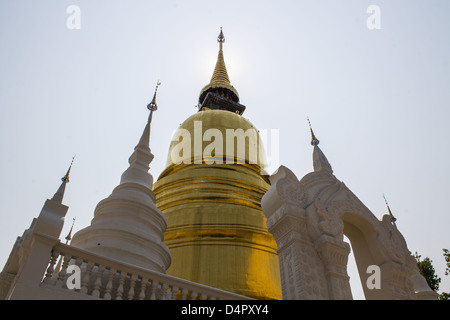 Chedi in Wat Suandok Stock Photo