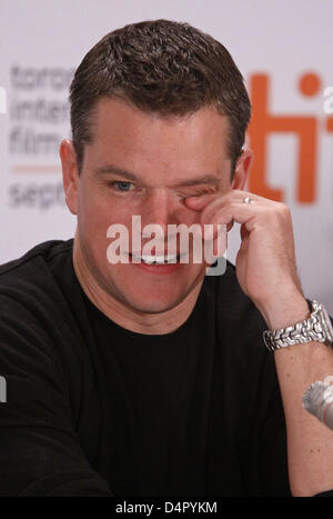 us actor matt damon attends the press conference on the film the informant! d4pykm