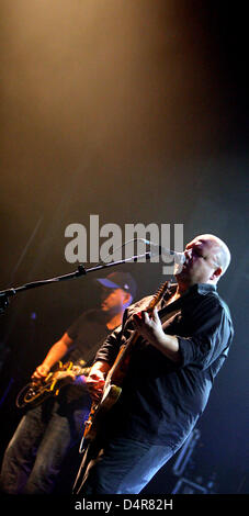 Black Francis (R), Joey Santiago (L) and their US indie band Pixies perform in Frankfurt Main, Germany, 11 October 2009. The gig in Frankfurt formed the indie legends? only stop in Germany. Photo: Marius Becker Stock Photo