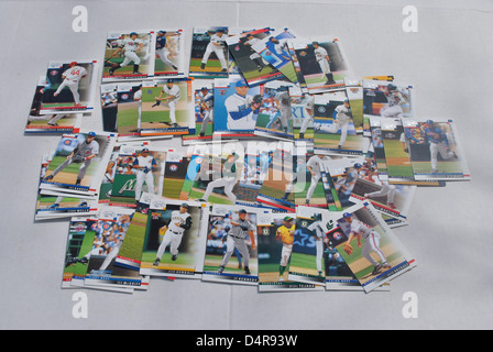 collection  of  baseball  cards Stock Photo