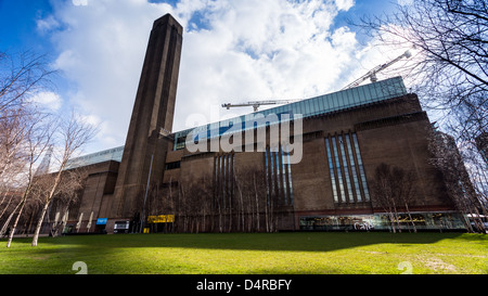Tate Modern in a Sunny and cloudy day Stock Photo