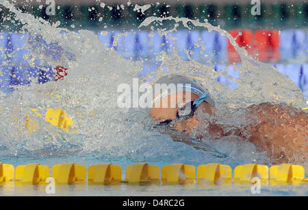 Italian swimmer Federica Pellegrini shown after the final at the women