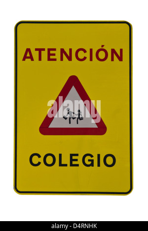 Spanish School Road Sign Spain Signs Stock Photo