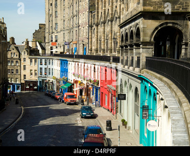 view from balcony on west bow and victoria street Stock Photo