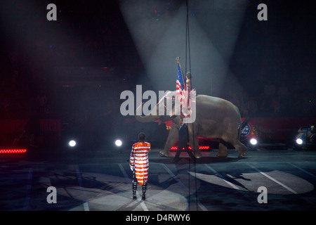 Ringling Bros and Barnum Bailey circus elephants Stock Photo