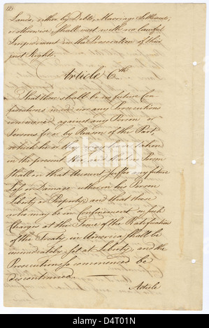 This page from the Treaty of Paris marks the official end of the ...