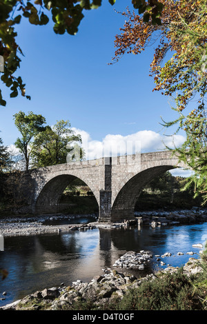 Bridge over River Dee at Potarch in Aberdeenshire, Scotland. Stock Photo