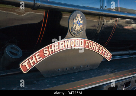 Fort William, UK, logo of the Jacobite Steam Train Stock Photo