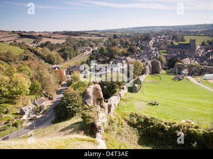 Corfe village in dorset, England. Stock Photo