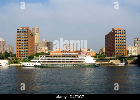 Corniche El Nil, Marriott Hotel, Cairo, Egypt. Stock Photo