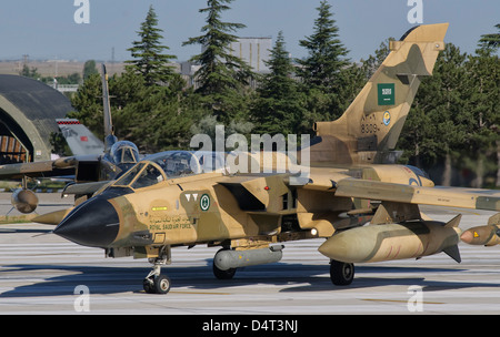 A Panavia Tornado IDS of the Royal Saudi Air Force during Exercise Anatolian Eagle 2012, Konya Air Base, Turkey. Stock Photo