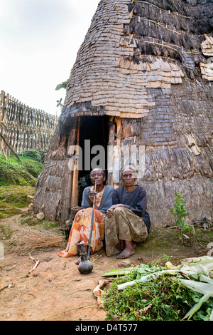 Dorze in the Guge Mountains, Ethiopia Stock Photo