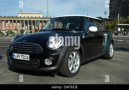 Berlin, Germany, a Mini Cooper from the fleet of car sharing company Drive Now Stock Photo