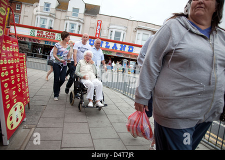 Skegness, Great Britain, tourist on Skegness Pier Stock Photo