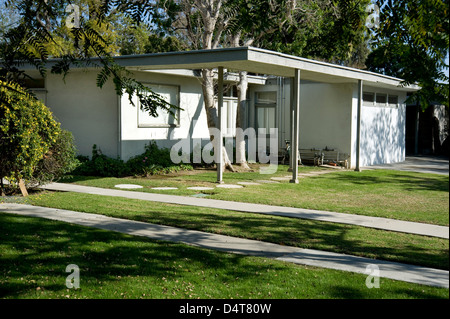 Case Study house 1960's mid-century modern architecture in West Los Angeles Stock Photo