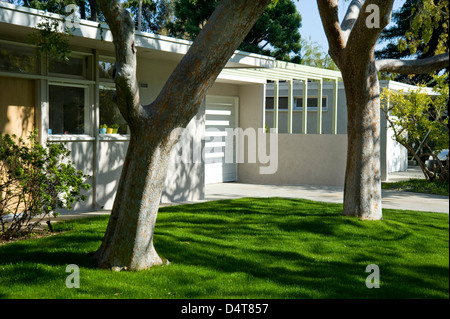 Case Study house 1960's mid-century modern architecture in West Los Angeles Stock Photo